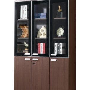 Bookshelf with 3 Glass Doors