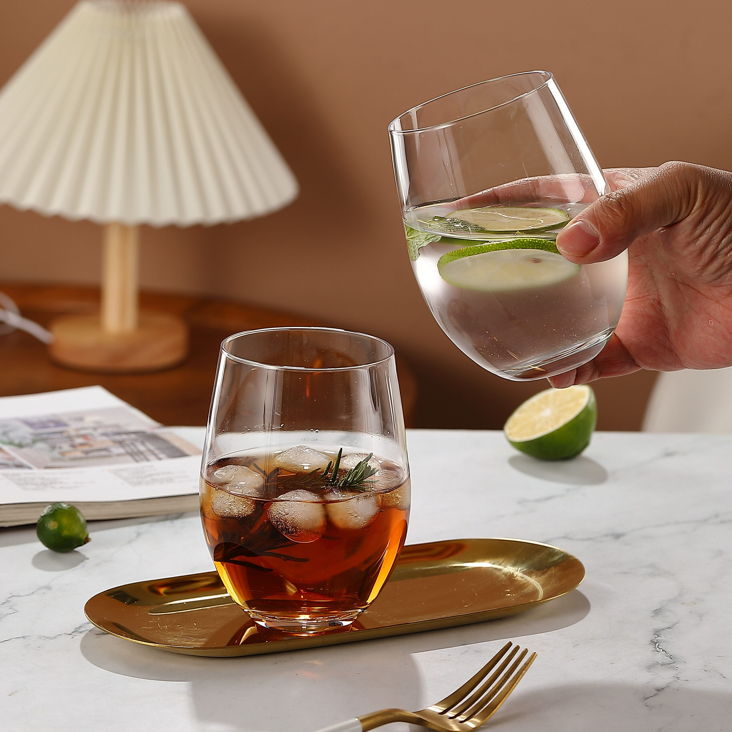 550ml Egg-Shaped Heat-Resistant Glass | 6 Pieces