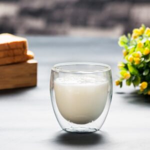 250ml Insulated Double Layer Egg Shaped Glass | 6 Pieces