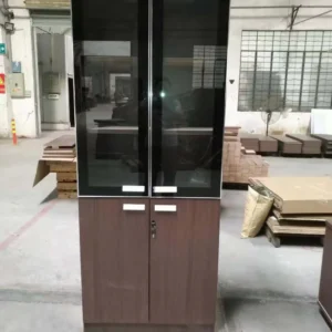 Bookshelf with 2 Glass Doors