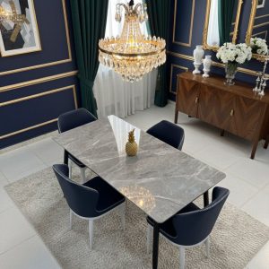 Marble-top Dining Table With 4 Chairs