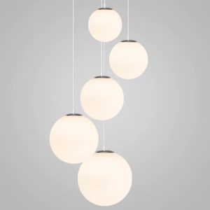 White Glass Globe Pendant Light