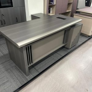 Elite Charcoal Grey L-Shaped Executive Managerial Desk(1.8M)