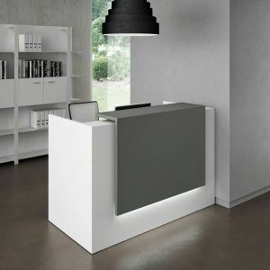 Lumina Modern L-Shaped Reception Desk with LED Illumination (1.2M)