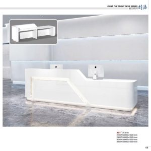 Modern High-Gloss Lacquer LED Reception Desk (1.4M)