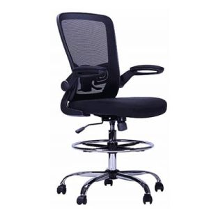 Mesh Drafting Chair with Flip-Up Arms