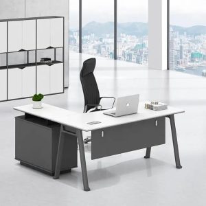 Executive Desk with Integrated Storage Pedestal