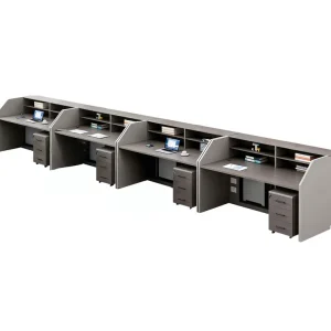 ApexPro Linear 4-Person Inline Office Workstation
