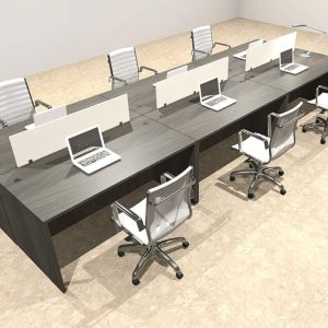 Veloce 6-Person Face-to-Face Modular Bench Workstation