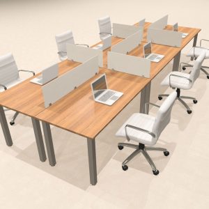 Veloce 6-Person Face-to-Face Modular Bench Workstation