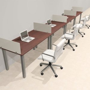 Veloce Streamline 4-Person Inline Office Workstation