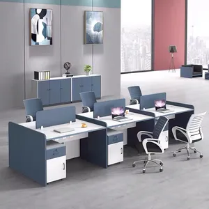 AeroModern 6-Person Face-to-Face Modular Workstation