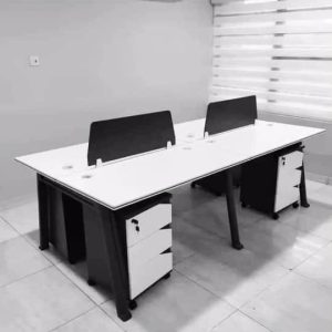 Matrix 4-Person High-Contrast Modular Workstation