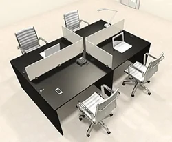 Vanguard 4-Seater Pinwheel Executive Workstation