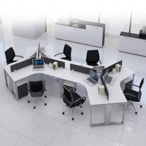 Summit 6-Person Ergonomic Pod Workstation