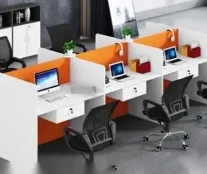 Aura 6-Person High-Privacy Call Center Cubicle Workstation